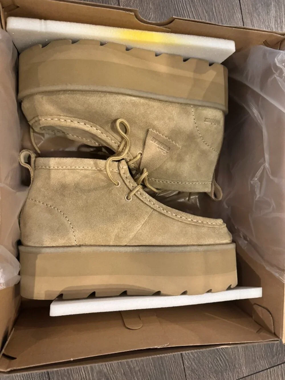 Clarks Meare Elevated Wallabee Boots (Never worn)
